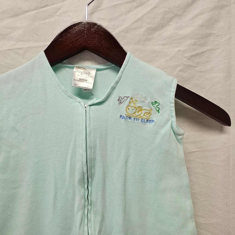 HALO SleepSack Wearable Blanket Kids Medium 6-12M Mint Green Back to Sleep Cotto